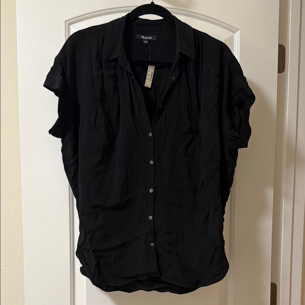 Madewell Black Button-Up Shirt